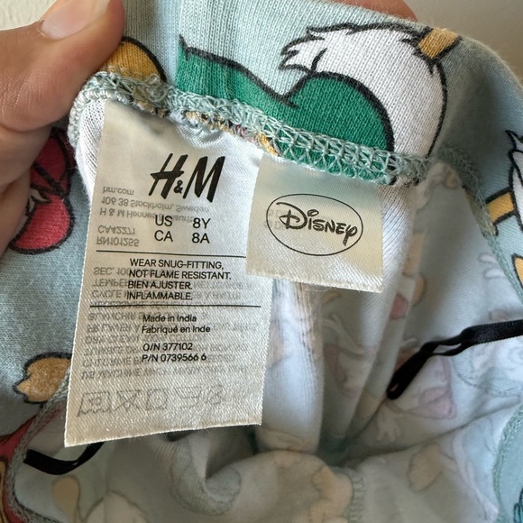 H&M Kids Pajama Bottoms - Gray with Cartoon Characters - Picture 3 of 4